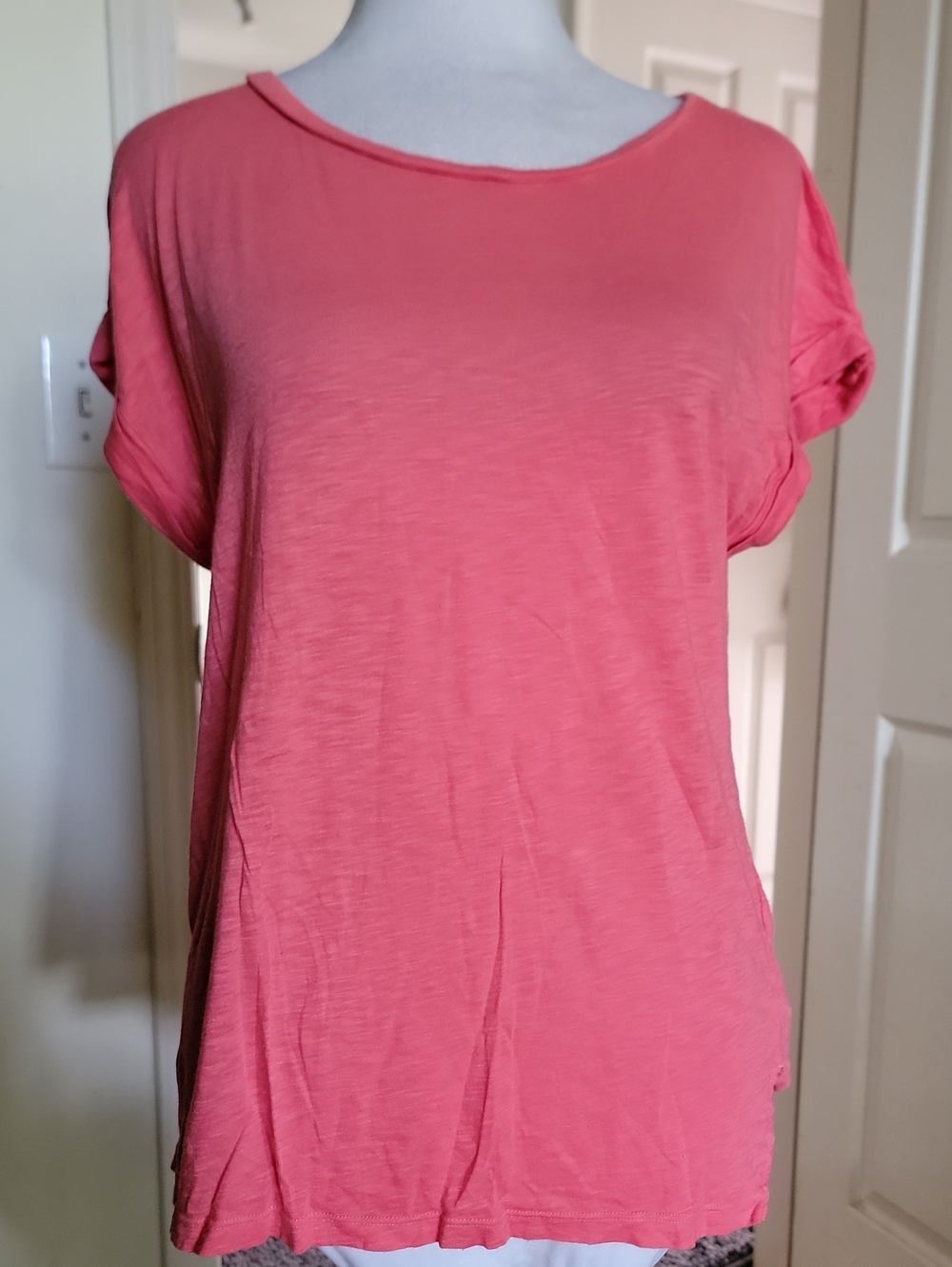Splendid Coral-Pink Short Sleeve Tee